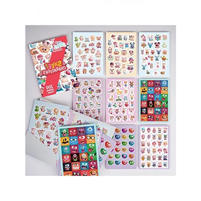 Sweet Sticker Set: 1200 Adet Çıkartma ile Yaratıcı Projeler İçin
