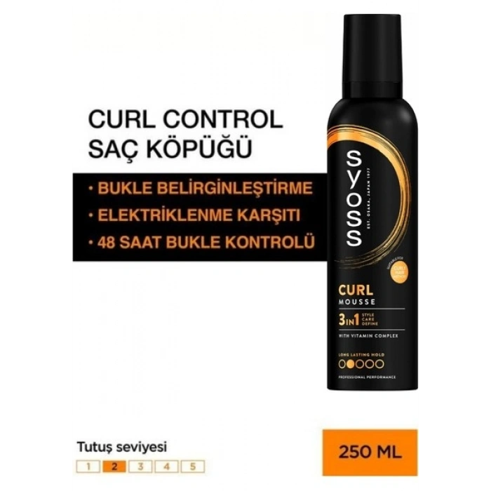 Syoss Curl Control- Bukle Belirginleştirici Köpük 250 ML