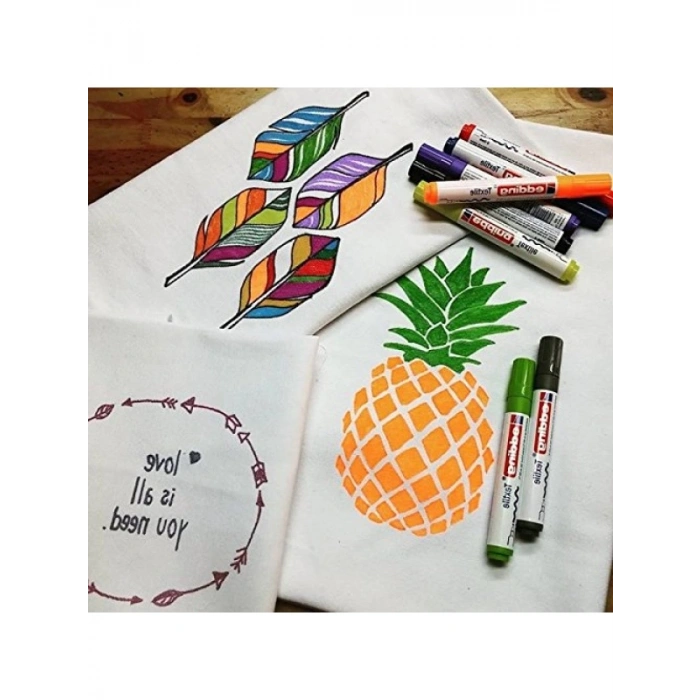 T-Shirt Marker Seti, 60 Parça, Farklı Renkler