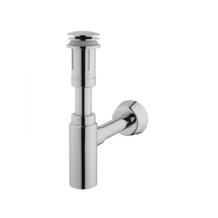 T Tipi Krom Lavabo Sifon Seti - Giriş G 1 1/4”