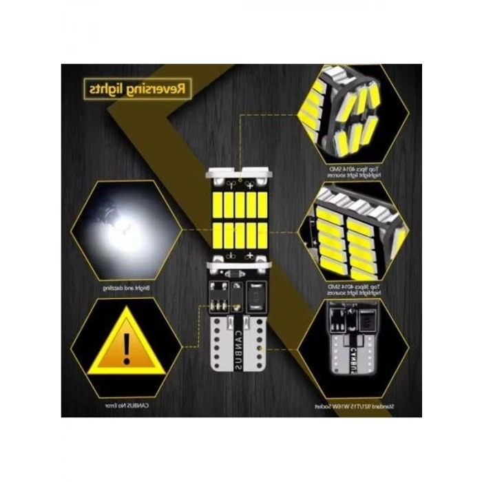 T10 Led 26 Ledli W5W Canbus Ampul, 4 Adet Set