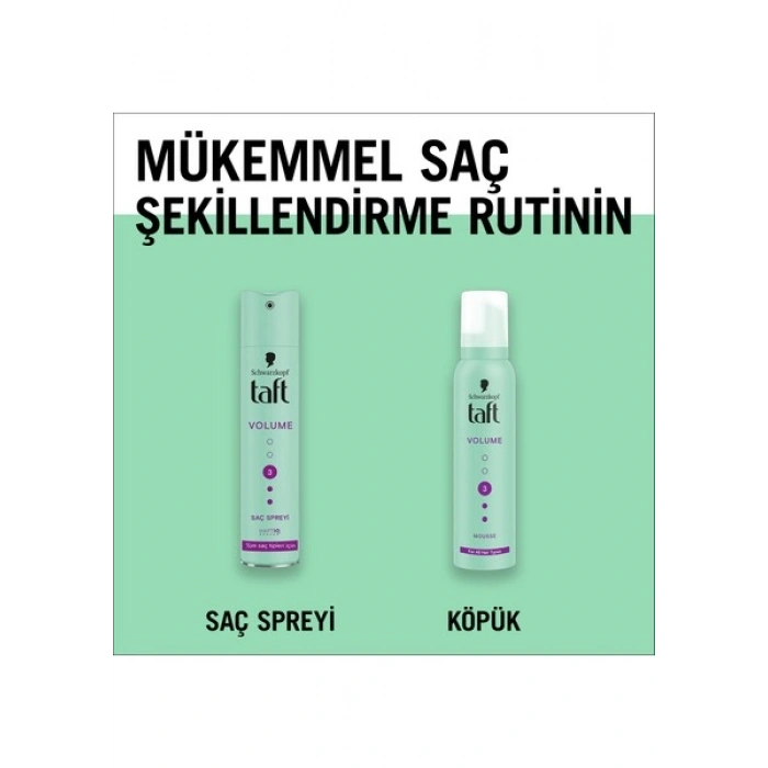 Taft Volume Hacim Saç Spreyi 250ML Tüm Saç Tipleri