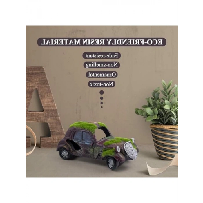 Taklit Araba Akvaryum Dekorasyonu - Reçine Malzeme
