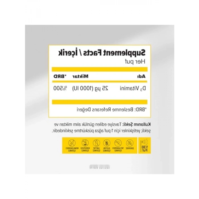 Takviye Edici Gıda - Vitamin D3 1000 IU 20 ml Sprey