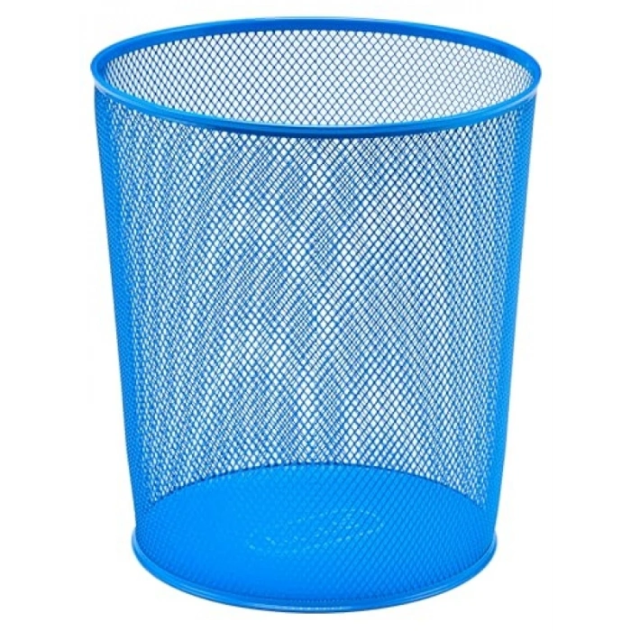 Tam Delikli Paslanmaz Çöp Kovası - Bebe Mavi