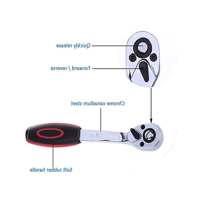 Tamir Aleti Seti, 46PCS, 1/4 inç Lokma Anahtar