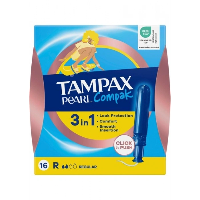 Tampax Pearl Compak Tampon Normal 16 Adet