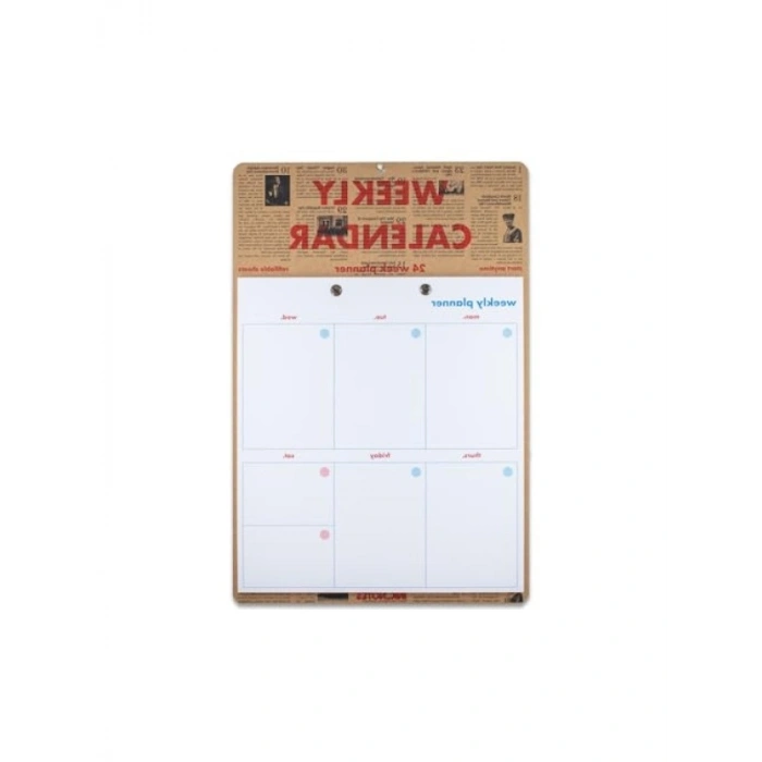 Tarihsiz Haftalık Planlayıcı Duvar Takvimi