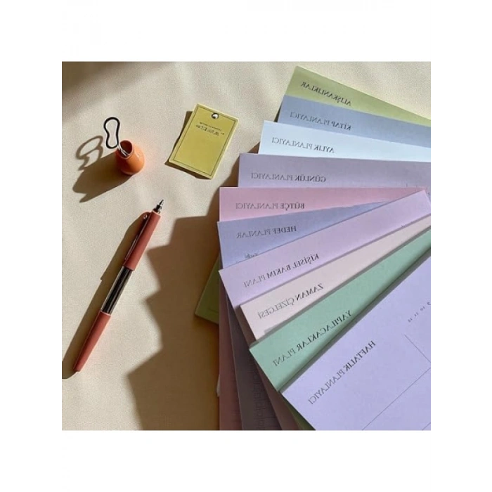 Tarihsiz Masaüstü Planlayıcı - Haftalık Planlama İçin