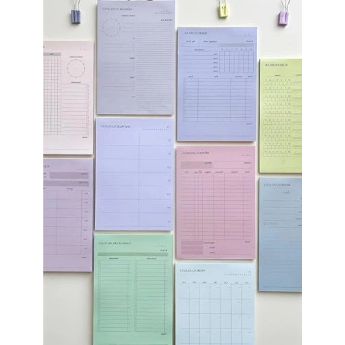 Tarihsiz Masaüstü Planlayıcı - Haftalık Planlama İçin