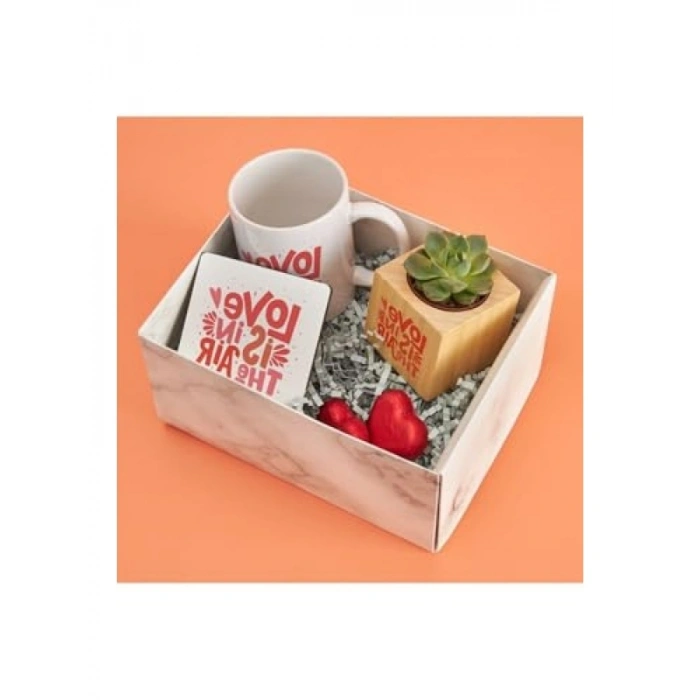 Tasarımlı Aşk Hediye Kutusu, Kupa Seti