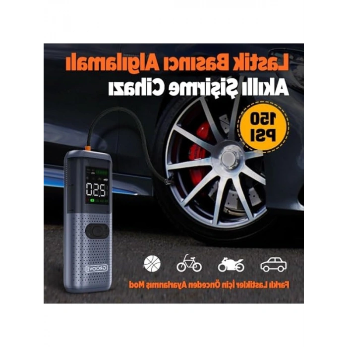 Taşınabilir 24400mAh Jump Starter ve Lastik Şişirme Kompresörü