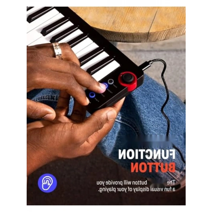 Taşınabilir 25 Tuşlu MIDI Klavye