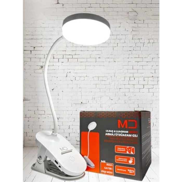 Taşınabilir 3 Işık Modlu USB Şarjlı LED Masa Lambası