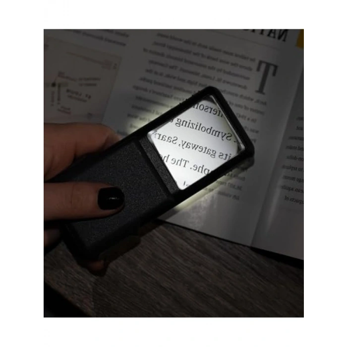 Taşınabilir 5x Büyüteç, LED Aydınlatmalı