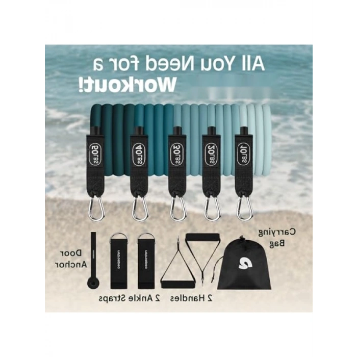 Taşınabilir Antrenman Bantları Seti ile Kapı Çapası