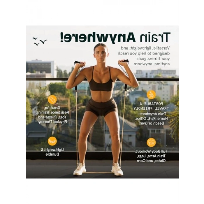 Taşınabilir Antrenman Bantları Seti ile Kapı Çapası