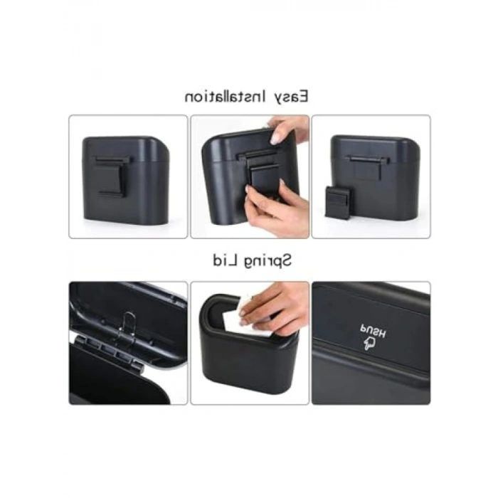 Taşınabilir Araç Çöp Kutusu - Kapaklı Organizer