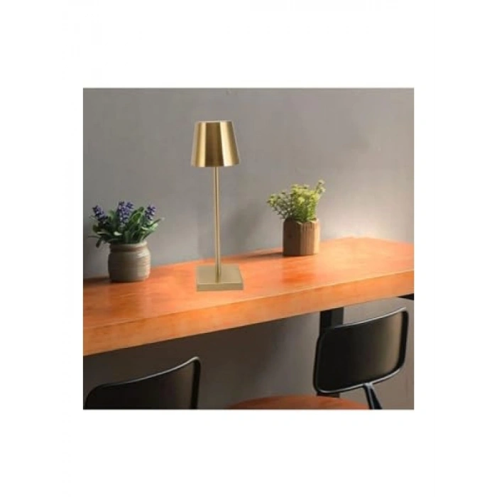 Taşınabilir Dimmerli Şarjlı Masa Lambası - Dokunmatik, 3 Renk Işık