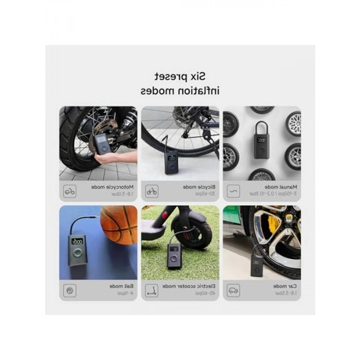 Taşınabilir Elektrikli Hava Kompresörü, 0.2-10.3 bar, USB-C Şarj