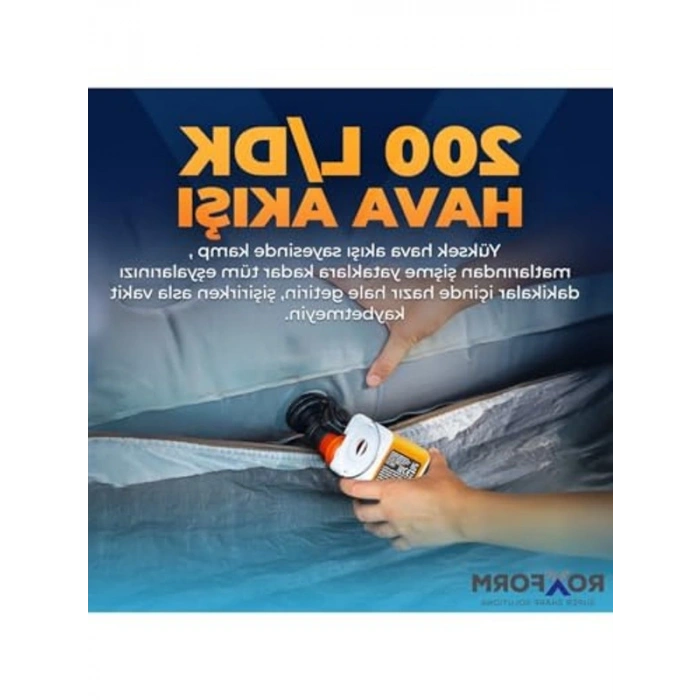 Taşınabilir Hava Pompası - 2400 mAh ile Üç Kademeli Aydınlatma