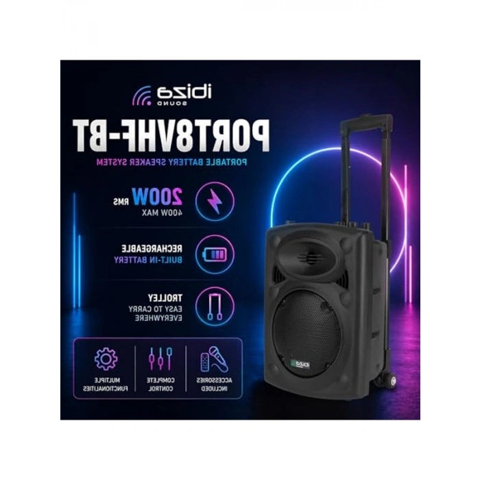 Taşınabilir Hoparlör, 400W Güç, Uzaktan Kumanda ve Bluetooth Özellikleriyle