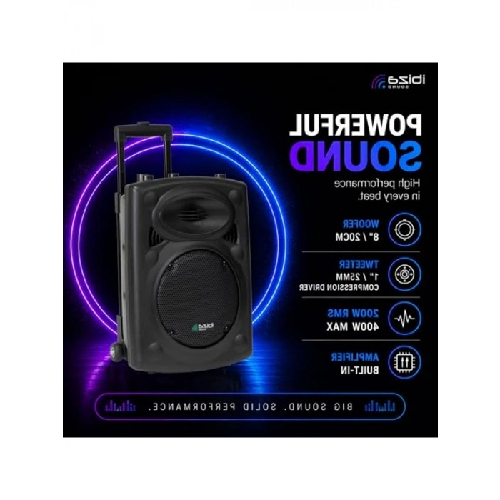Taşınabilir Hoparlör, 400W Güç, Uzaktan Kumanda ve Bluetooth Özellikleriyle