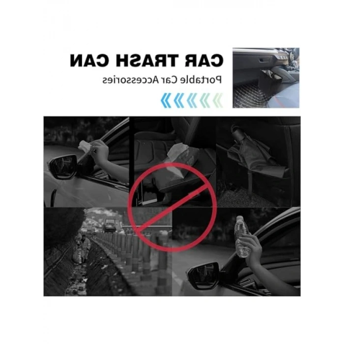 Taşınabilir Katlanabilir Araba Çöp Kutusu - Su Geçirmez