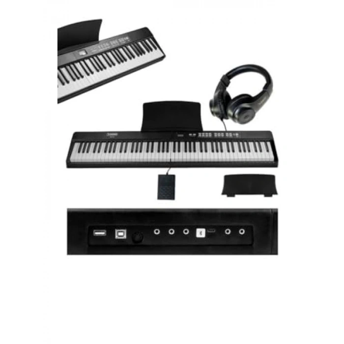 Taşınabilir Katlanır 88 Tuşlu Dijital Piyano