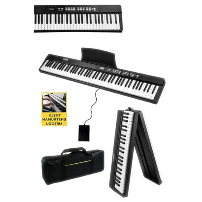 Taşınabilir Katlanır Dijital Piyano, 88 Tuşlu