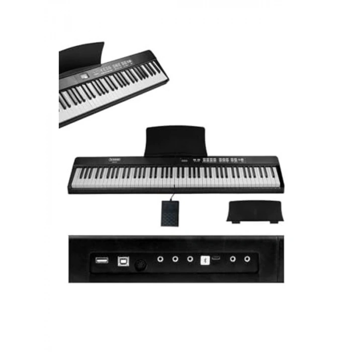 Taşınabilir Katlanır Dijital Piyano, 88 Tuşlu