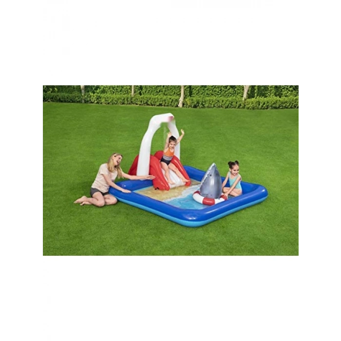 Taşınabilir Köpekbalığı Şeklinde Kaydıraklı Havuz