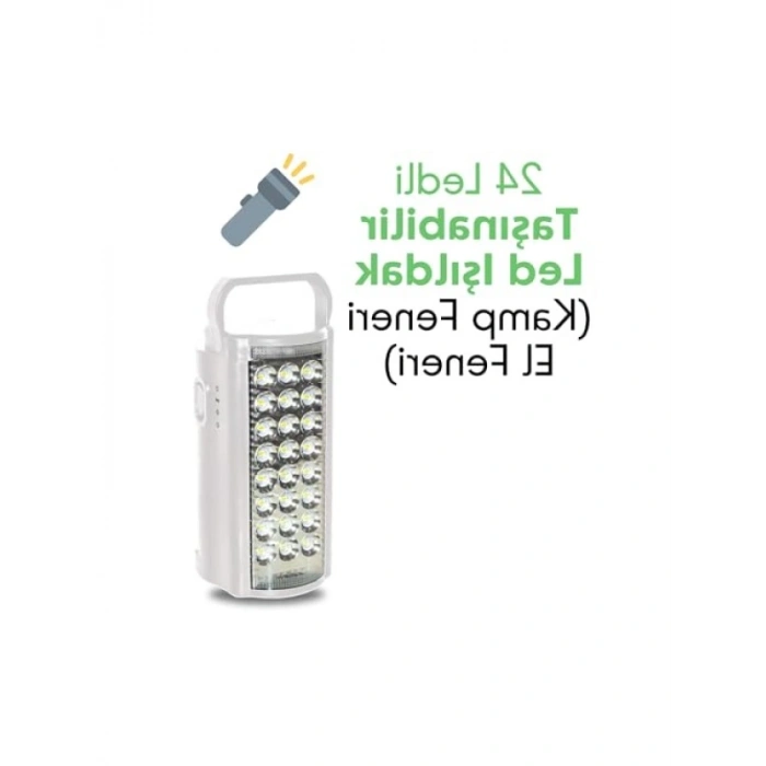 Taşınabilir LED Işıldak - 24 LED, Uzun Süreli Kullanım