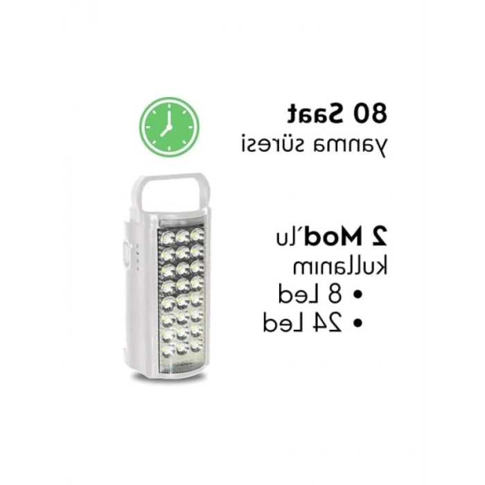 Taşınabilir LED Işıldak - 24 LED, Uzun Süreli Kullanım
