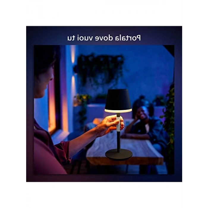 Taşınabilir Masa Lambası, Akıllı Pil Sistemi, Siyah