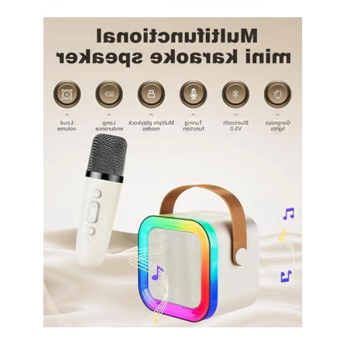 Taşınabilir Mini Karaoke Makinesi - Bluetooth Hoparlörlü