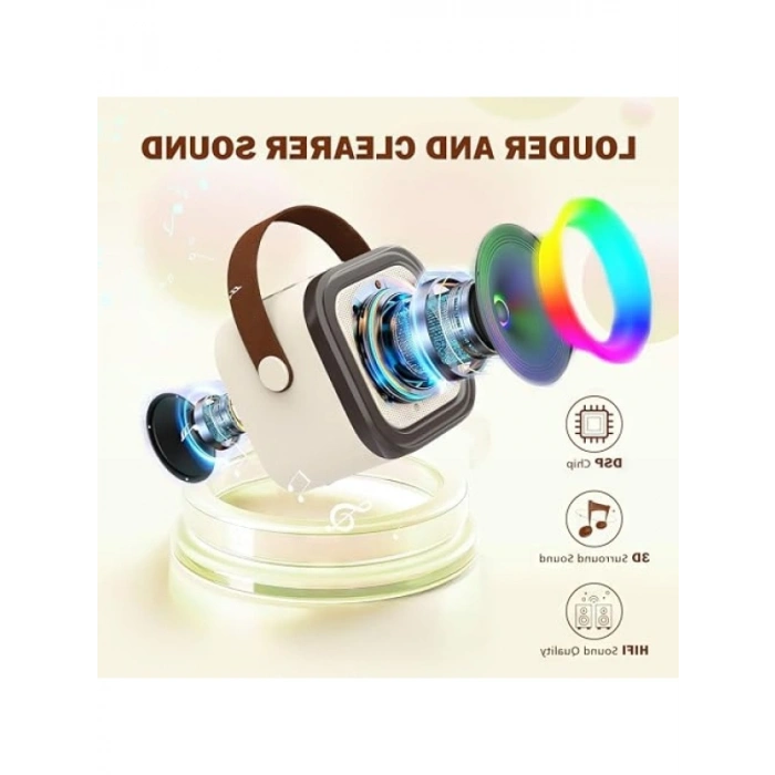 Taşınabilir Mini Karaoke Makinesi - Bluetooth Hoparlörlü