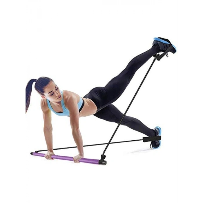 Taşınabilir Pilates Bar ve Direnç Bantı Kiti