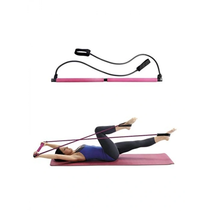 Taşınabilir Pilates Egzersiz Çubuğu - Pembe