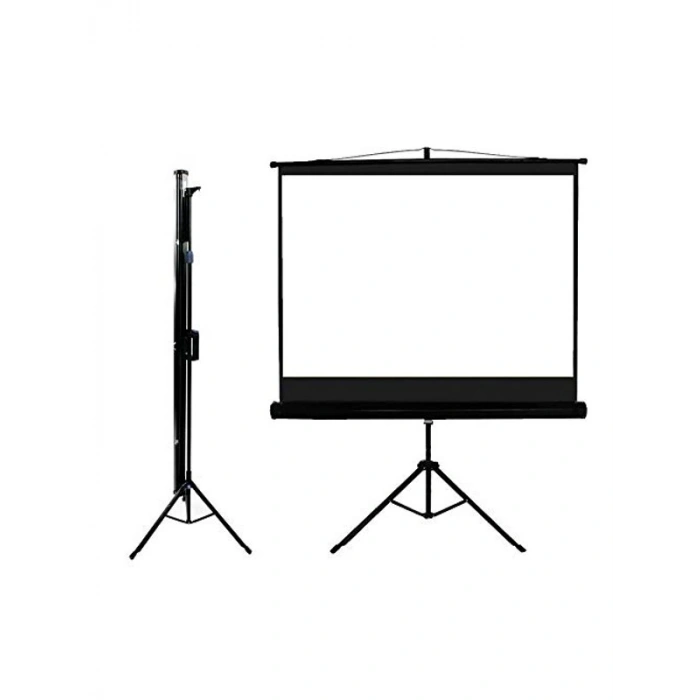 Taşınabilir Projeksiyon Perdesi 180x180 cm Tripod Ayaklı