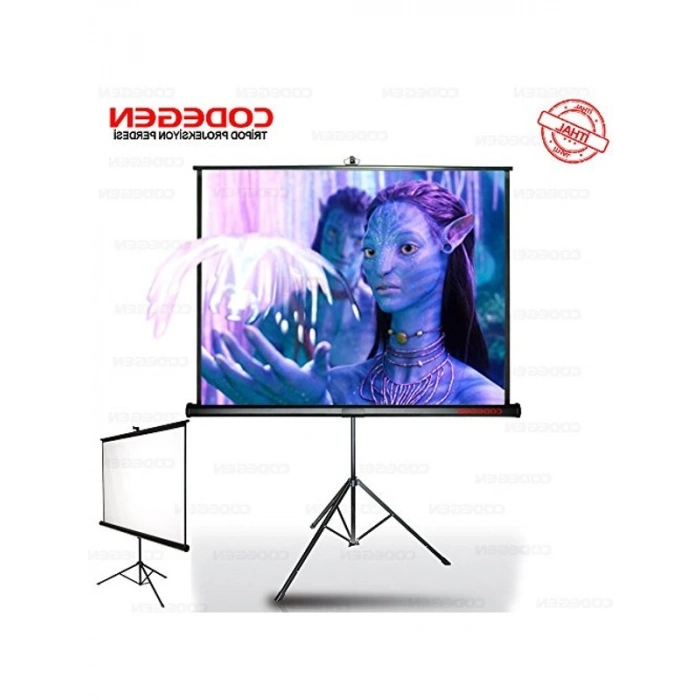 Taşınabilir Projeksiyon Perdesi 180x180 cm Tripod Ayaklı