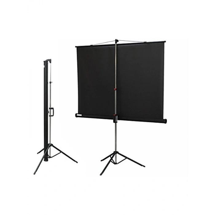 Taşınabilir Projeksiyon Perdesi 180x180 cm Tripod Ayaklı
