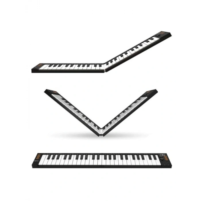 Taşınabilir ve Katlanabilir 49 Tuşlu MIDI Klavye (Siyah)