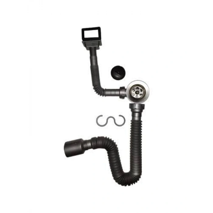 Taşmalı Körüklü Evye Sifonu, Ø40 mm