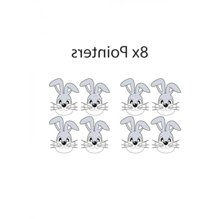 Tavşan Figürlü Eğlenceli Boy Ölçüm Cetveli