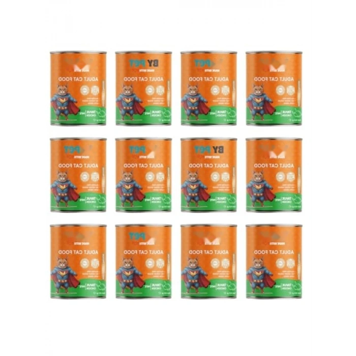 Tavuk Etli Konserve Yaş Mama, 415 gr x 12 Adet