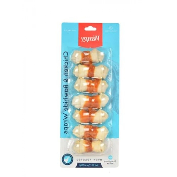 Tavuk Sargılı Çiğneme Kemiği, 7li Paket, 90 Gr Lezzetli Ödül