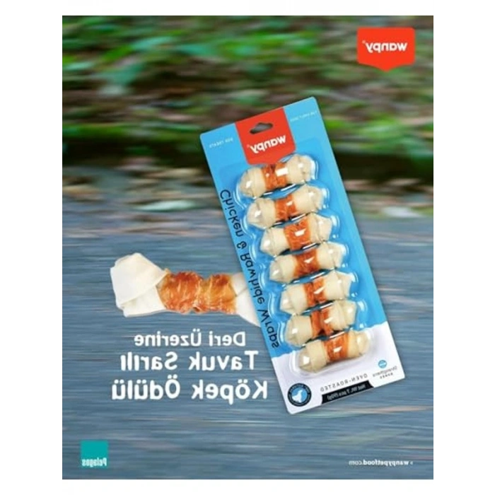 Tavuk Sargılı Çiğneme Kemiği, 7li Paket, 90 Gr Lezzetli Ödül