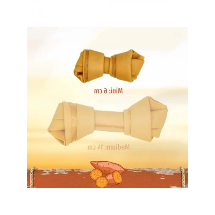 Tavuklu Tatlı Patatesli Mini Düğüm Kemik, 8li 128 Gr