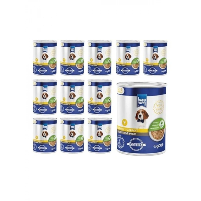 Tavuklu ve Jöleli Konserve Mama, 400 Gr x 12 Adet